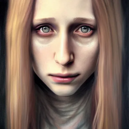 Prompt: gorgeous female Taissa Farmiga with, realistic character concept, full body shot, spooky, illustration, symmetrical face and body, realistic eyes, artstation, cinematic lighting, hyperdetailed, detailed realistic symmetrical eyes, cgsociety, 8k, high resolution, Charlie Bowater, Tom Bagshaw, single face, insanely detailed and intricate, beautiful, elegant, dark forest and trees