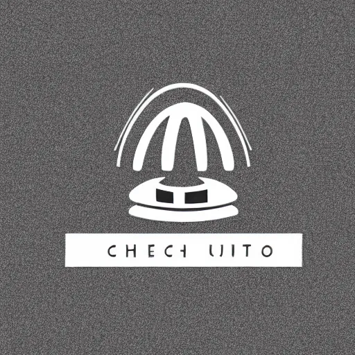 Prompt: logo of an Ufo built by chickens black and white, white background, vectorart, svg