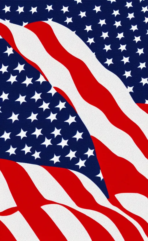 Image similar to surreal american flag illustration