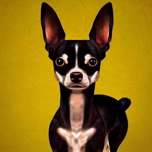 Image similar to giant chihuahua, digital art