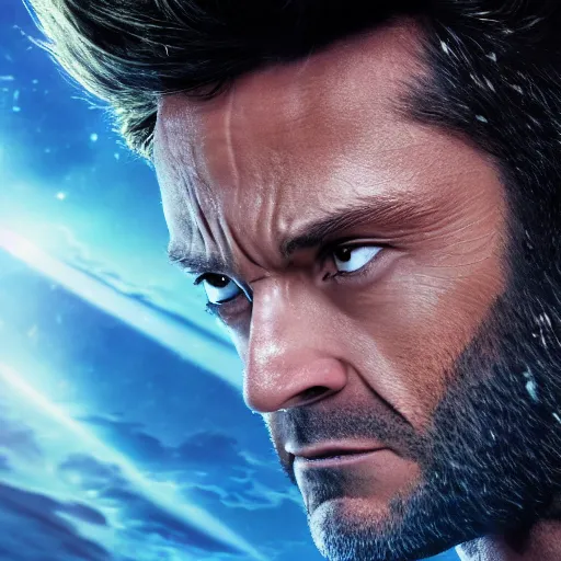 Image similar to Wolverine in space 4k detail