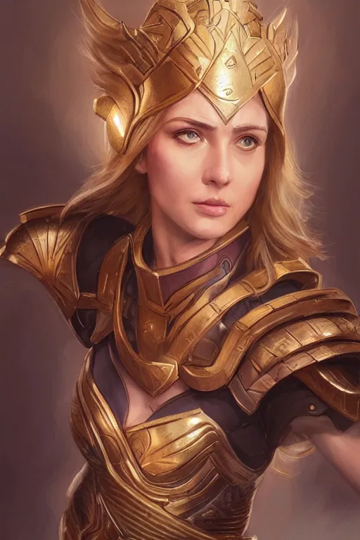 Image similar to amazon valkyrie athena, d & d, fantasy, portrait, highly detailed, headshot, digital painting, trending on artstation, concept art, sharp focus, illustration, art by artgerm and greg rutkowski and magali villeneuve