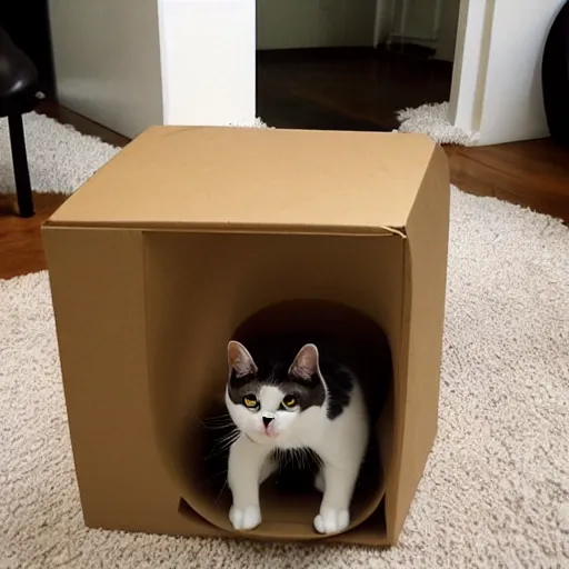 Image similar to cube - shaped cat