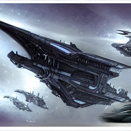 Prompt: darilect spaceship from alien concept art with batman