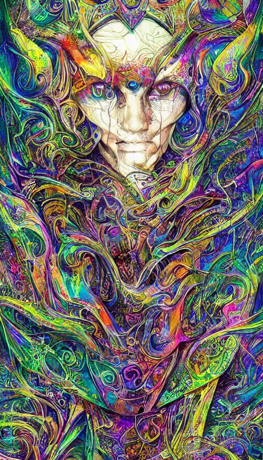 Image similar to Psytrance Artwork, by Android jones,