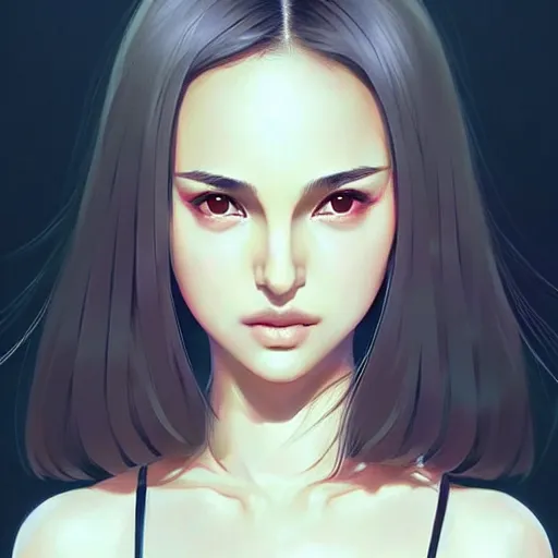 Prompt: a beautiful young japanese natalie portman mixed with hitomi tanaka alluring instagram model in crop top, by guweiz and wlop and ilya kuvshinov and artgerm, symmetrical eyes, aesthetic, gorgeous, stunning, alluring, attractive, artstation, deviantart, pinterest, digital art
