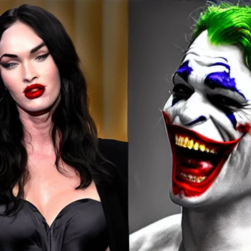 Image similar to megan fox as the joker