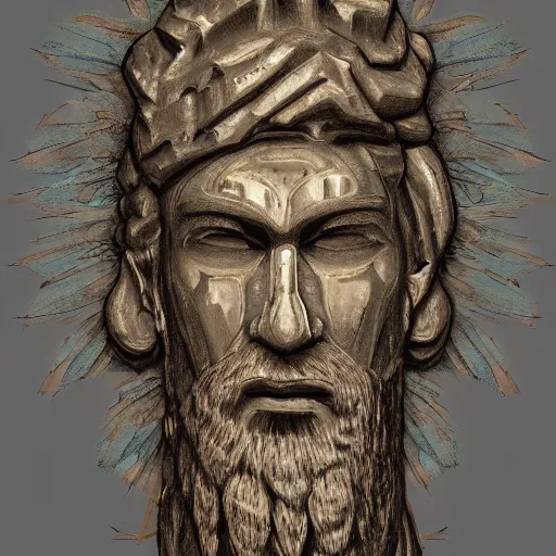Prompt: digital painting of cedar of lebanon in the shape of a masculine strong man, abstract, post processing, ultra detailed, trending on artstation