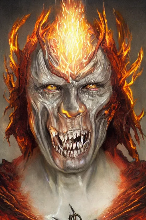 Image similar to a full body high detail fantasy portrait oil painting illustration of the torment nexus, a box of death and evil, glowing internally by justin sweet with face and body clearly visible, insane, realistic proportions, d & d, rpg, forgotten realms, artstation trending, high quality, sombre mood, artstation trending, muted colours, entire person visible!