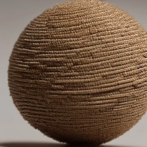 Prompt: photo of a rubber band ball