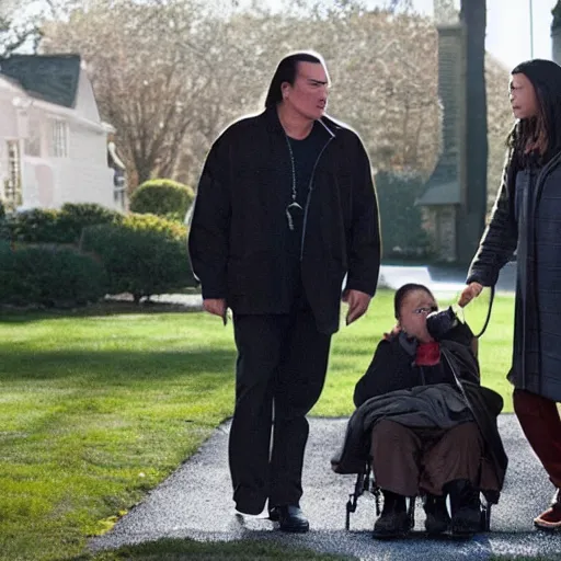 Image similar to a still of steven seagal with down syndrome in the movie thirteen