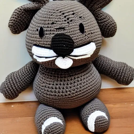 Image similar to crochet pattern of big chungus