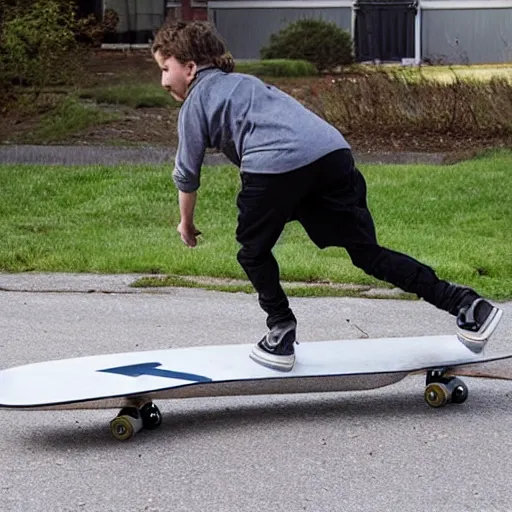 Prompt: goose skateboarding