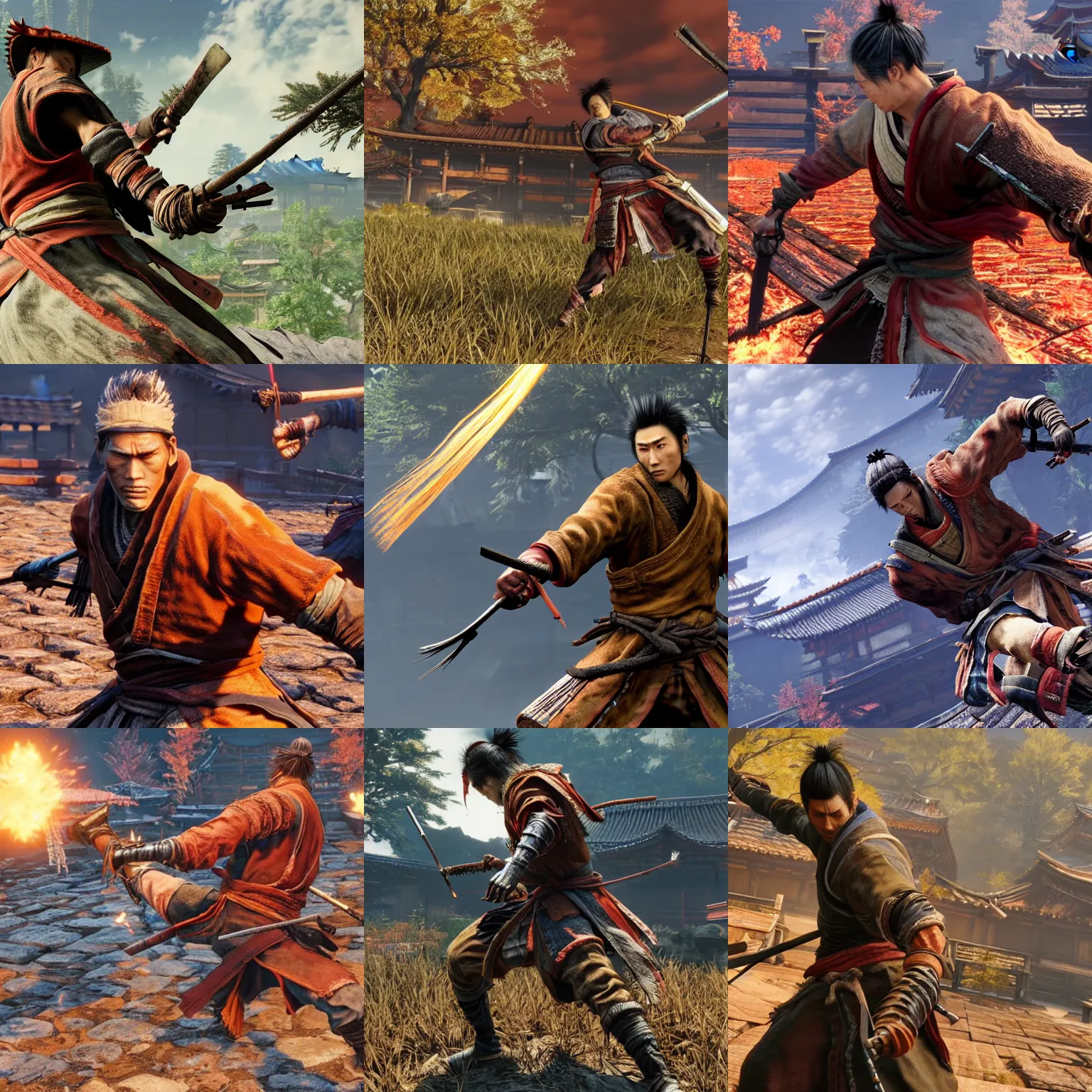 Prompt: screenshot of jerma985 in sekiro, gaming, detailed, 4k