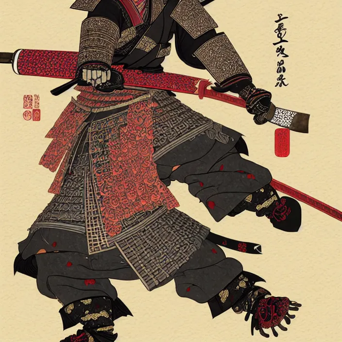 Image similar to anthropomorphic samurai bear, fantasy, intricate, highly detailed, lifelike, photorealistic, digital painting, artstation, illustration, concept art, smooth, sharp focus, art by kitagawa utamaro and ogata korin and aya takano