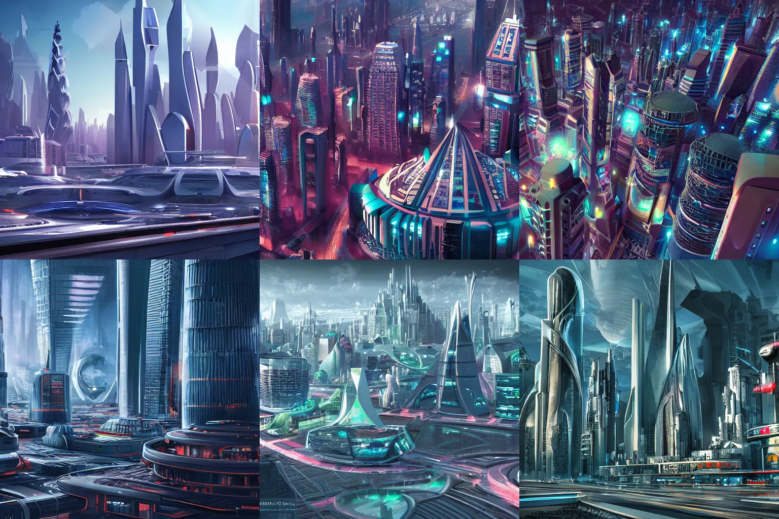 Image similar to Futuristic looking city by Gary Meyer, retro-futurism 4k, high details