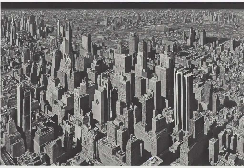 Image similar to Modern New York, Ludek Pesek, Rick Guidice, Chesley Bonestell, Lucien Rudaux, Rolf Klep, Fred Freeman, George Pal