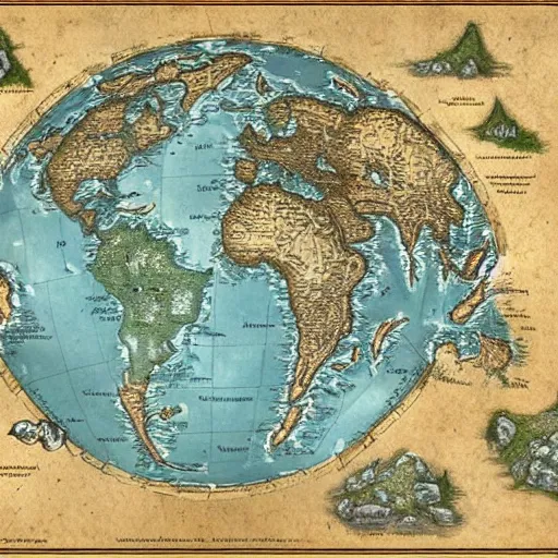 Prompt: fantasy maps, continents.
