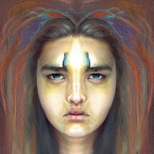 Prompt: “sango God of thunder plaited hair lightning facial details symmetrical digital art oil painting”