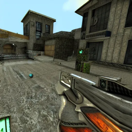 Image similar to bunnyhop map, 4k screenshot from counter-strike, featured on gamebanana