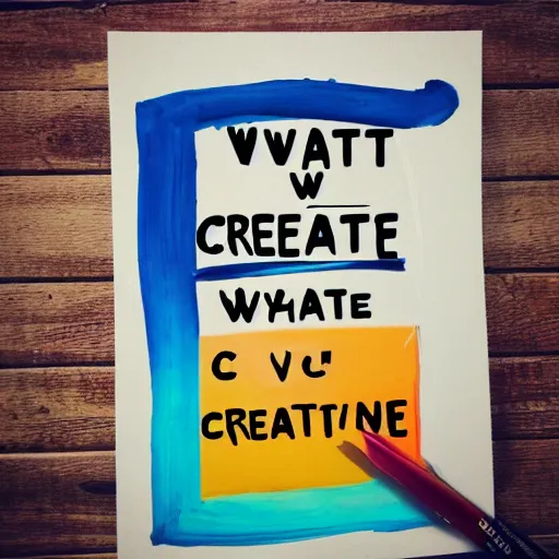 Prompt: creative whatever you want to create