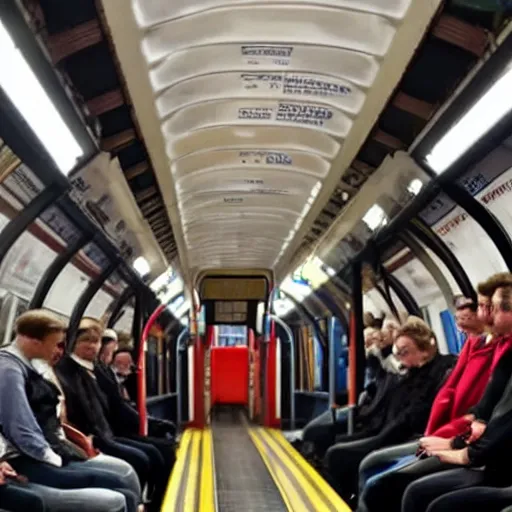 Image similar to photo of shakespeare riding the tube