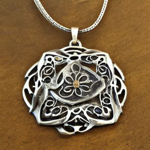 Prompt: necklace pendant artnouveau