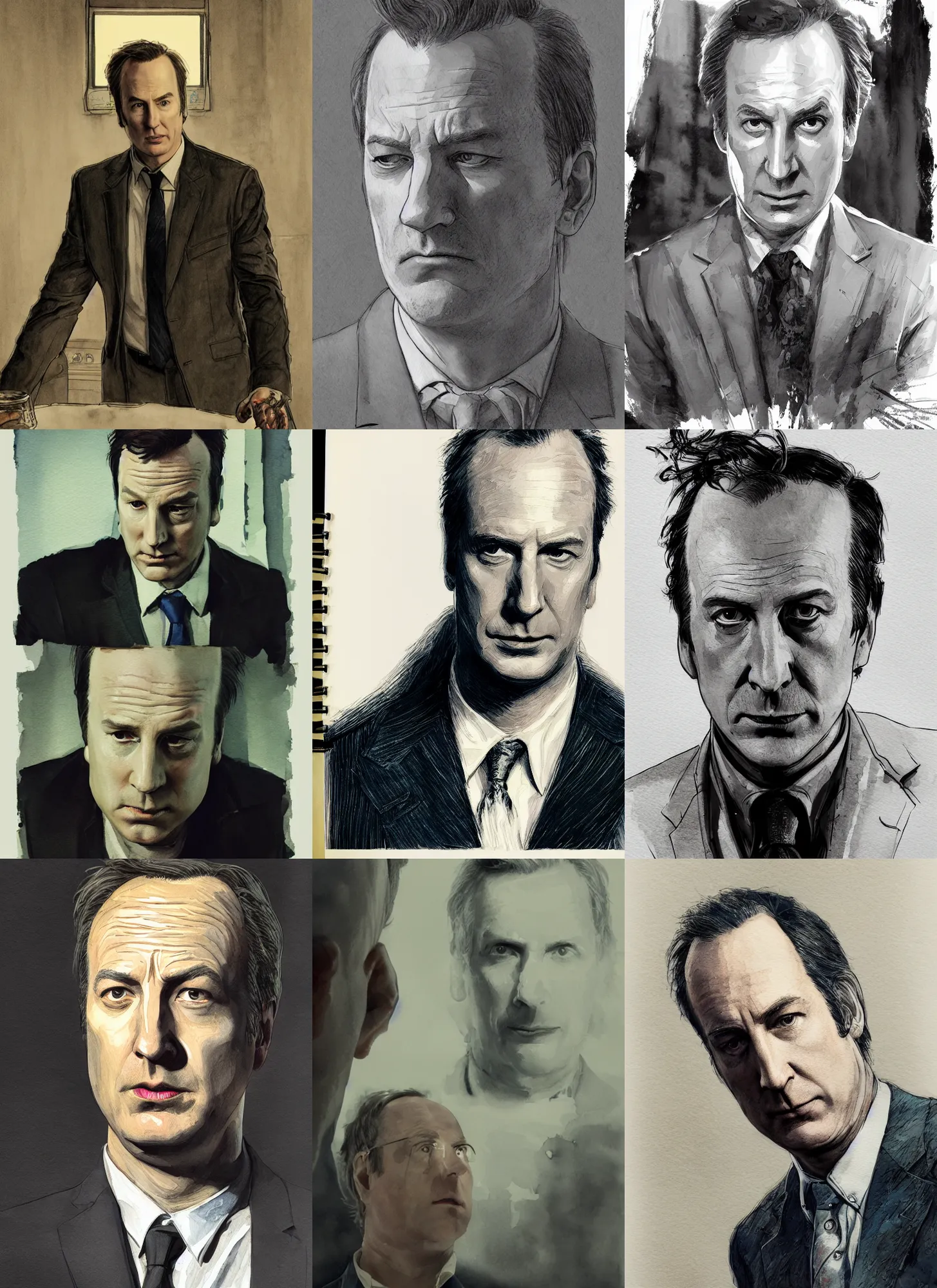 Prompt: portrait, Bob Odenkirk from Patrick Melrose, watercolor, dramatic lighting, cinematic, establishing shot, extremely high detail, foto realistic, cinematic lighting, pen and ink, intricate line drawings, by Yoshitaka Amano, Ruan Jia, Kentaro Miura, Artgerm, post processed, concept art, artstation, matte painting, style by eddie mendoza, raphael lacoste, alex ross