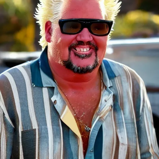 Image similar to Guy Fieri swimming in gravy