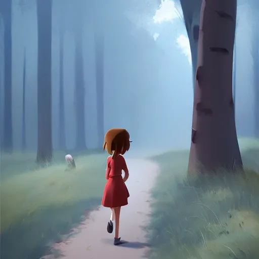 Image similar to goro fujita ilustration emma watson walking in the woods, painting by goro fujita, sharp focus, highly detailed, artstation