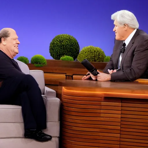 Image similar to Jim Davis on the Tonight Show with Jay Leno, 4k photo