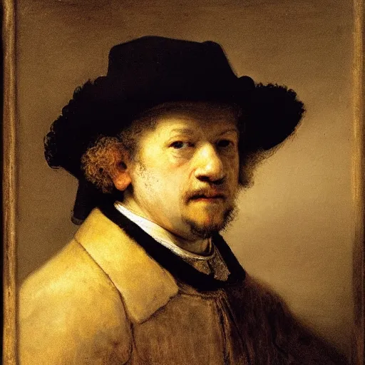 Prompt: self portrait by rembrandt