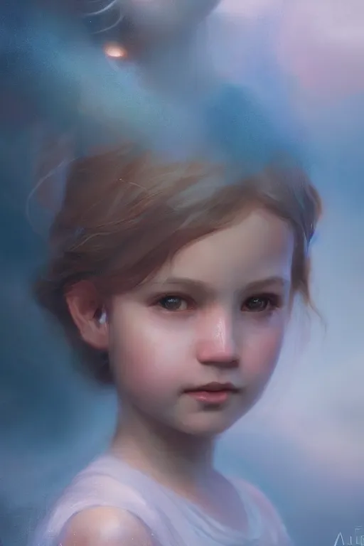 Image similar to Atlantis little girl, joyful, close-up portrait, intricate, elegant, volumetric lighting, scenery, digital painting, highly detailed, artstation, sharp focus, illustration, concept art, ruan jia, steve mccurry