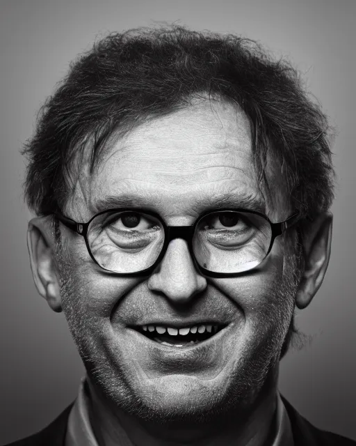 Image similar to avram glazer as the devil reincarnate, owner of manchester united football club, portrait, pure evil, devils horns, avram glazer, satan, hell, 8 k, 8 5 mm lens, photo realistic, symmetrical face, cinematic lighting