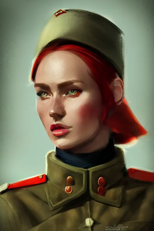 Prompt: concept art by jama jurabaev, cel shaded, cinematic shot, trending on artstation, high quality, brush stroke, hyperspace, vibrant colors, portrait of a beautiful nordic woman wearing world war 1 uniform