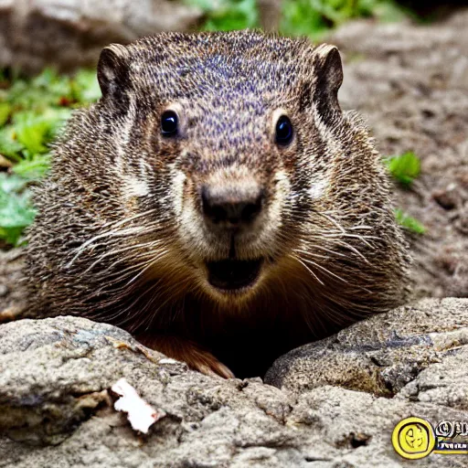 Prompt: a groundhog diving, realistic, photo wide angle, 8K