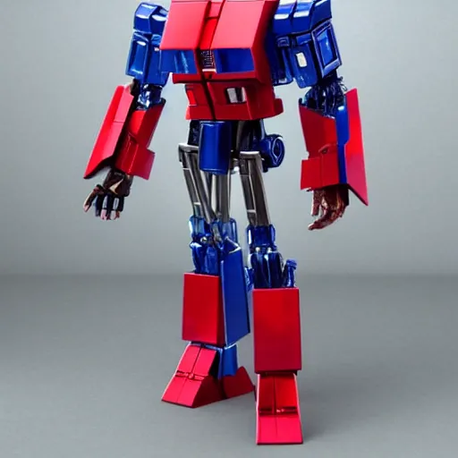 Prompt: Optimus Prime as a human