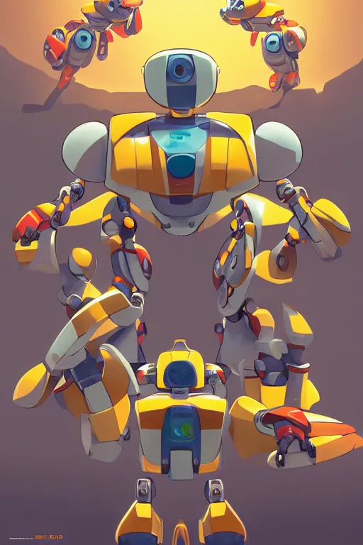 Image similar to metabots medabots medarotto medarot robot minimalist comics, behance hd by jesper ejsing, by rhads, makoto shinkai and lois van baarle, ilya kuvshinov, rossdraws global illumination ray tracing hdr radiating a glowing aura