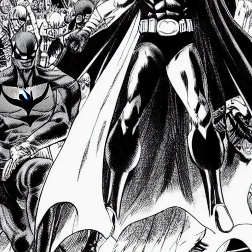 Image similar to Batman in the manga Berserk