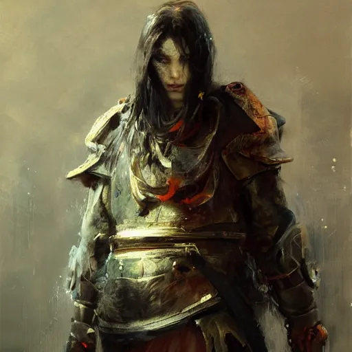 Image similar to the death bringer by ruan jia, portrait