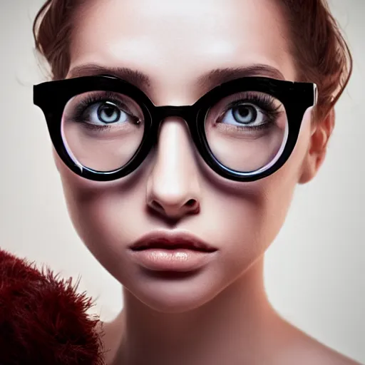 Prompt: girl with 4 eyes, fashion photo, detailed, realistic