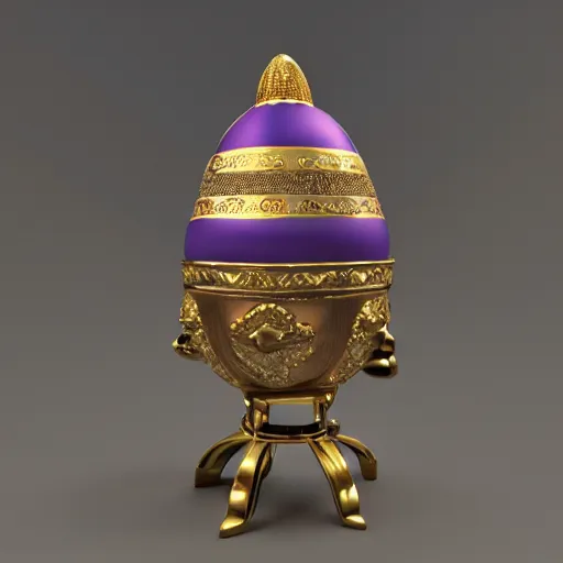 Image similar to Holy Hand Grenade of Antioch, in the style of a faberge egg, octane render,