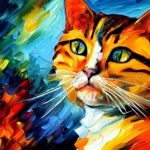 Prompt: painting of a cat as a surgeon doctor by Leonid Afremov