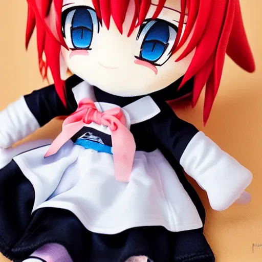 Image similar to cute fumo plush of a mysterious rival, chibi anime girl