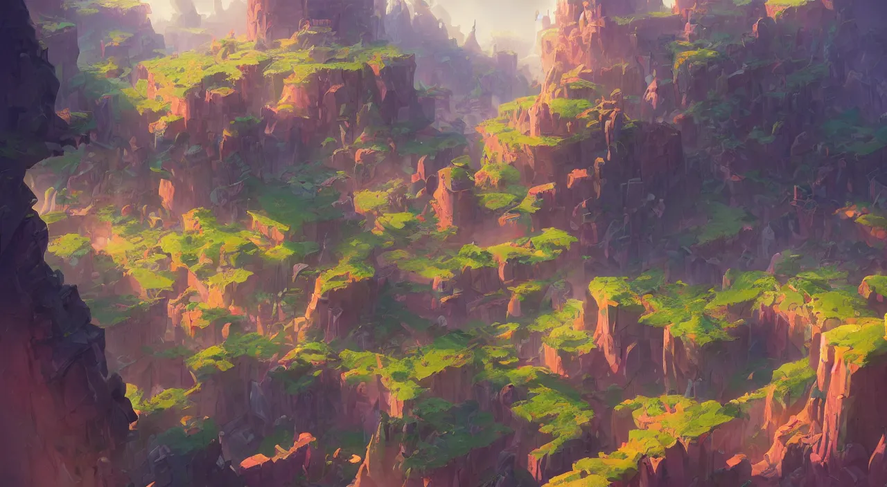 Image similar to flag colored wall fortress greeble illusion landscape wonderworld paradize, behance hd by jesper ejsing, by rhads, makoto shinkai and lois van baarle, ilya kuvshinov, rossdraws global illumination