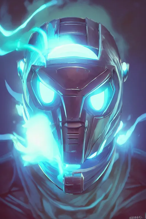 Image similar to epic mask helmet robot ninja portrait stylized as fornite style game design fanart by concept artist gervasio canda, behance hd by jesper ejsing, by rhads, makoto shinkai and lois van baarle, ilya kuvshinov, rossdraws global illumination radiating a glowing aura global illumination ray tracing hdr render in unreal engine 5