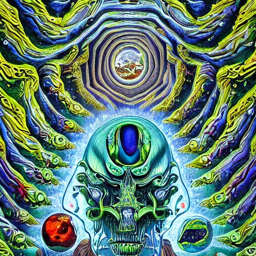 Prompt: a hyperrealistic painting of cosmic horror, by gregory crewson, highly detailed, vivid color,