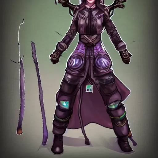 Image similar to female earth mage, character design, action pose : : spotlight, biopunk, forestpunk