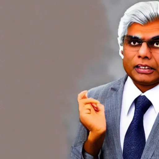 Image similar to ranil wickramasinghe in the style of a villain in anime