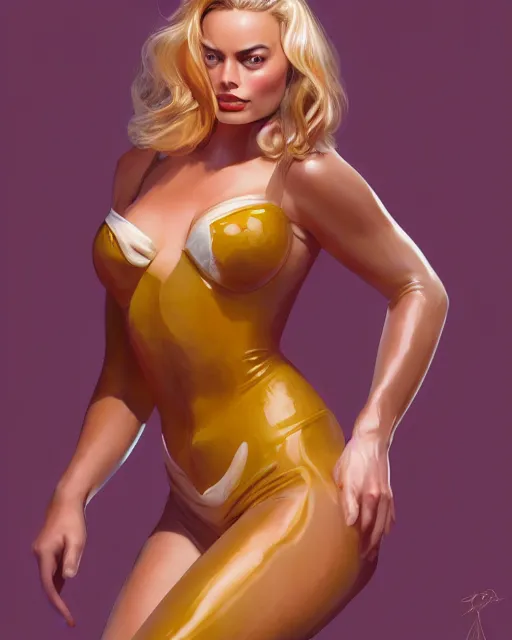 Prompt: margot robbie as honey, made of honey, wearing honey, award winning honey photography, extremely detailed, artstation, 8 k, sensual lighting, incredible art, wlop, artgerm